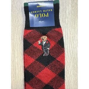 Polo‎ Ralph Lauren BEAR Men's CASHMERE Crew Socks Medium Large Brand New NWT